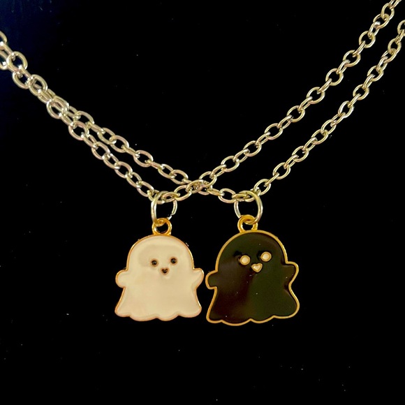 Black and White Ghost Pendants - Picture 1 of 4